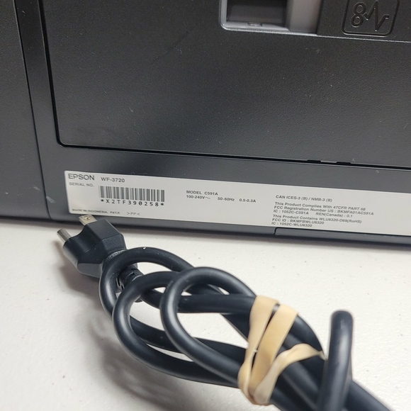 EPSON WorkForce Pro WF-3720 Wireless All-in-1 Color Inkjet Printer Copier Scan - Picture 7 of 11